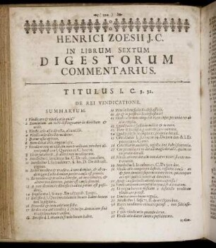 In Librum Sextum Digestorum Commentarius. - In Librum VII. Digestorum Commentarius.