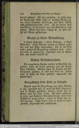 Vergoldung vom Holz zu bringen