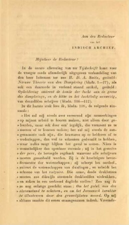 Aan den redacteur van het Indisch archief