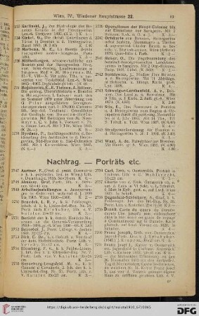 Nachtrag. - Porträts etc. (Nr. 2747 - 2807)