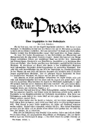 Neue Praxis : Über Urgeschichte in der Volksschule
