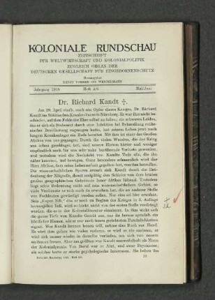 Dr. Richard Kandt