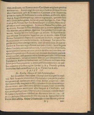 Caput IV. De Epocha Metonis & belli Peloponnesiaci.