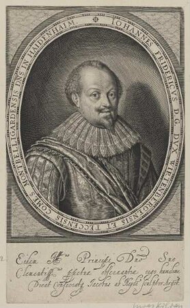 Bildnis des Iohannes Fridericvs Wirtenbergensis