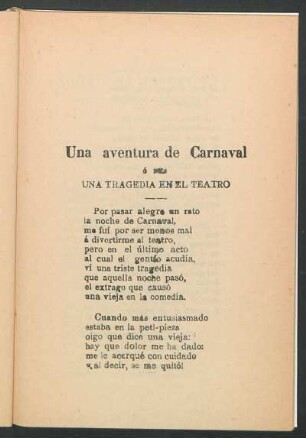 Una aventura de Carnaval
