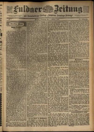 Zweite Ausgabe vom Samstag, den 07. Januar 1899.