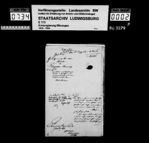 Schuldenwesen der Stiftungspflege bzw. Pfarrgemeinde Hausen an der Rot