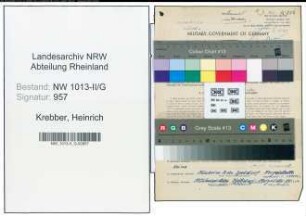 Entnazifizierung Heinrich Krebber , geb. 05.08.1905 (Gaertner)