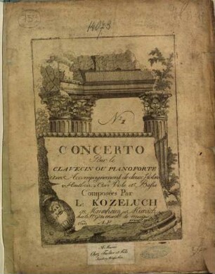 Concerto pour le clavecin ou pianoforte avec accompagnement de deux violons, 2 hautbois, 2 cors viole et basse : no. II