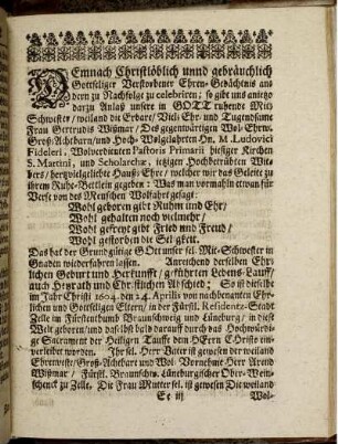 Christlicher Lebens-Lauff