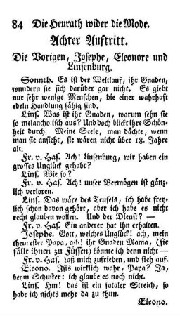 Achter Auftritt. Die Vorigen, Josephe, Eleonore und Linsenburg
