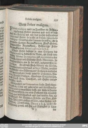 Vom Febre maligna.