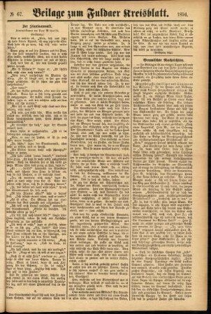 Zweite Ausgabe vom Samstag, den 09. Juni 1894.