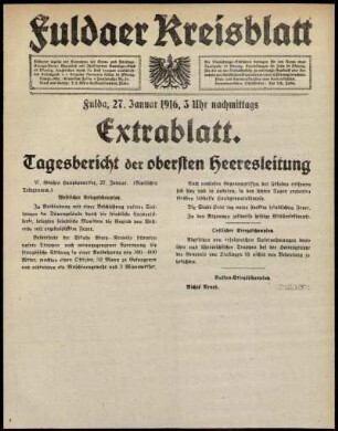 Ausgabe vom Donnerstag, den 27. Januar 1916.