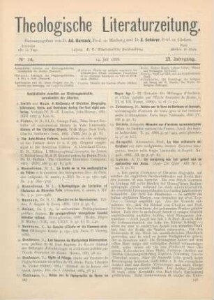 345-355 [Rezension] Massebieau, M. L., Le traité de la Vie contemplative de Philon et la question des thérapeutes