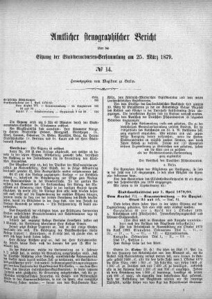 No. 14, 25. März 1879
