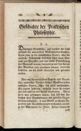 Geschichte der Praktischen Philosophie.
