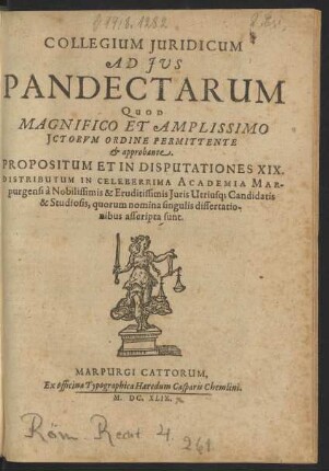 Collegium Iuridicum Ad Ius Pandectarum