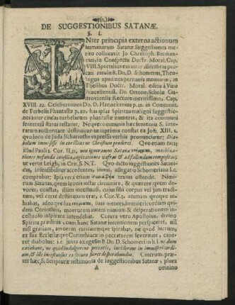 De Suggestionibus Satanae