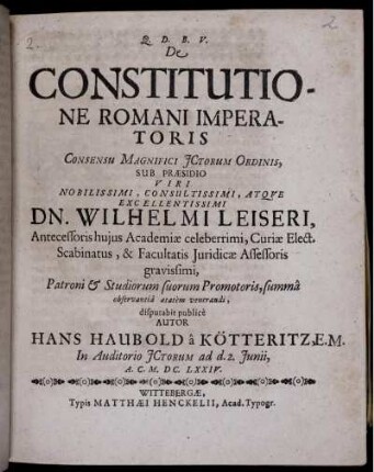 De Constitutione Romani Imperatoris