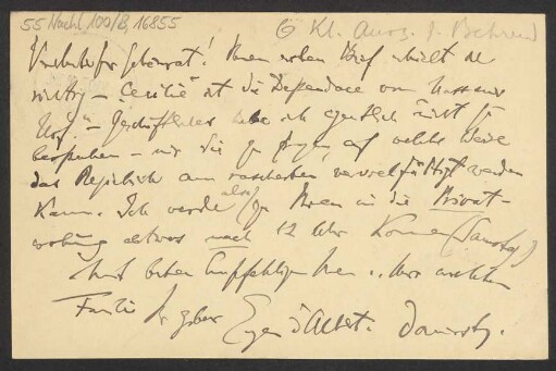 Brief an Ludwig Strecker <senior> und B. Schott's Söhne : 31.10.1907