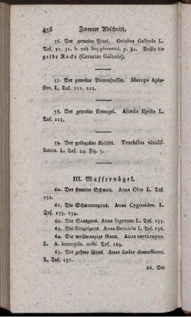 III. Wasservögel.