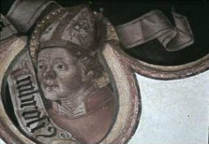 Vierpaß mit den Kirchenvätern Ambrosius und Hieronymus