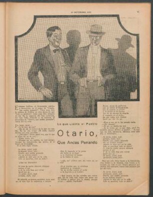 Otario, que andás penando : Lo que canta el pueblo