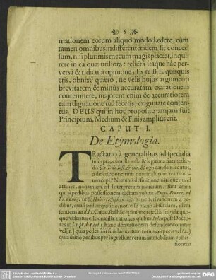Caput I. De Etymologia