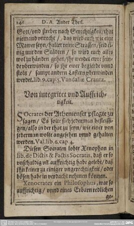Von integritet und Auffrichtigkeit