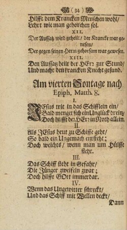 Am vierten Sontage nach Epiph. Matth. 8.