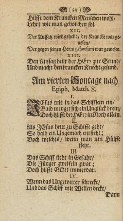 Am vierten Sontage nach Epiph. Matth. 8.