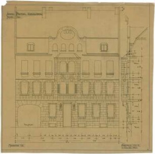 Billing, Hermann; Karlsruhe, Gerwigstr. 35; Haus Wilhelm Pfrommer - Fassade (Ansicht)