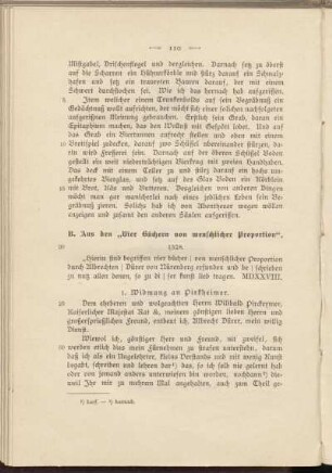 B. Aus den "Vier Büchern von menschlicher Proportion".