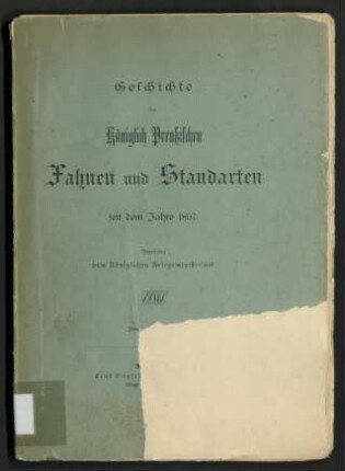 Geschichte der Königlich Preussischen Fahnen und Standarten seit dem Jahre 1807. - Zweiter Nachtrag.