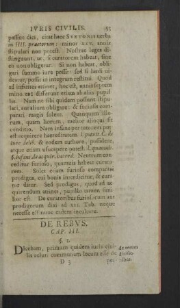 Cap. III. De rebus