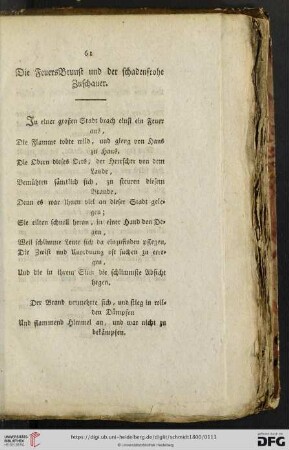 Die FeuersBrunst und der schadenfrohe Zuschauer