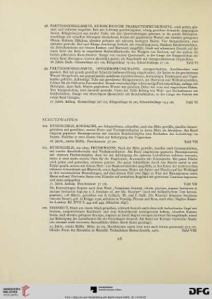 Schutzwaffen / Defensive arms (Nr.100-123a)