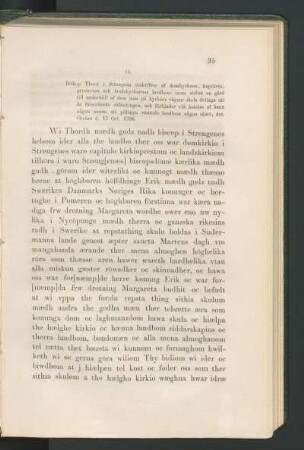 16. [Biskop Thord i Strengnäs till kyrkolandboerne inom stiftet, om en gärd för underhåll af dem, som å kyrkans vägnar skola deltaga i räfstetingen, dat. Örebro d. 13 Oct. 1396.]