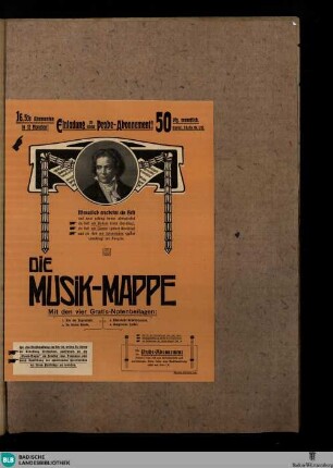 Badische Landes-Zeitung, Einladung zu einem Probe-Abonnement. Die Musik-Mappe