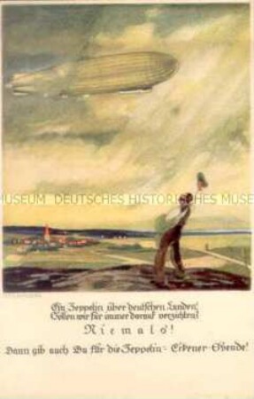 Postkarte zur Zeppelin-Eckener-Spende
