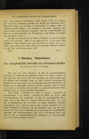 ¬Der¬ naturgeschichtliche Unterricht nach Lebensgemeinschaften