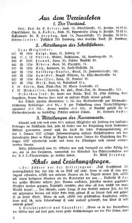 Schul- und Erziehungsfragen.