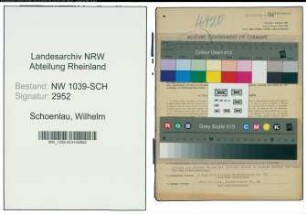 Entnazifizierung Wilhelm Schoenlau , geb. 12.07.1891 (Finanzbeamter)