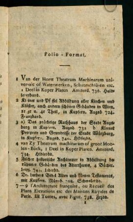 1-8, Folio - Format