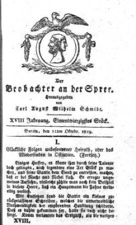 41. Stueck, 11. October 1819