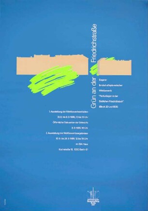 Plakat: "Grün an der Friedrichstraße"