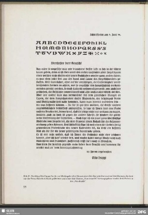 Vorschlag Otto Hupps für die zur Wiedergabe alter Monumentalschriften wünschenswerte Schriftformen