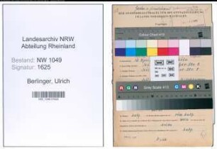 Entnazifizierung Ulrich Berlinger , geb. 13.04.1910 (Gaertner)