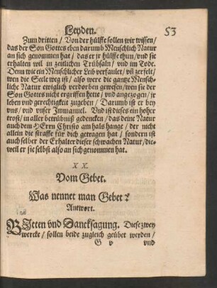 XX. Vom Gebet.